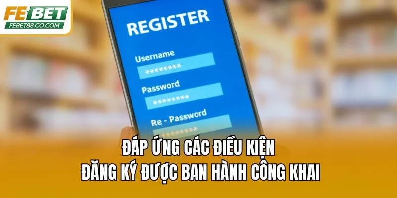 Đáp ứng các điều kiện đăng ký được ban hành công khai